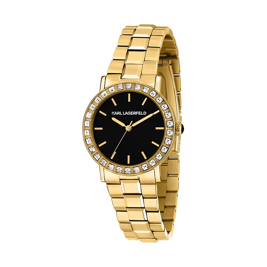 Karl Lagerfeld Damenuhr R0553100508, Damen, Edelstahl, Armband: Edelstahl, Quarz, analog