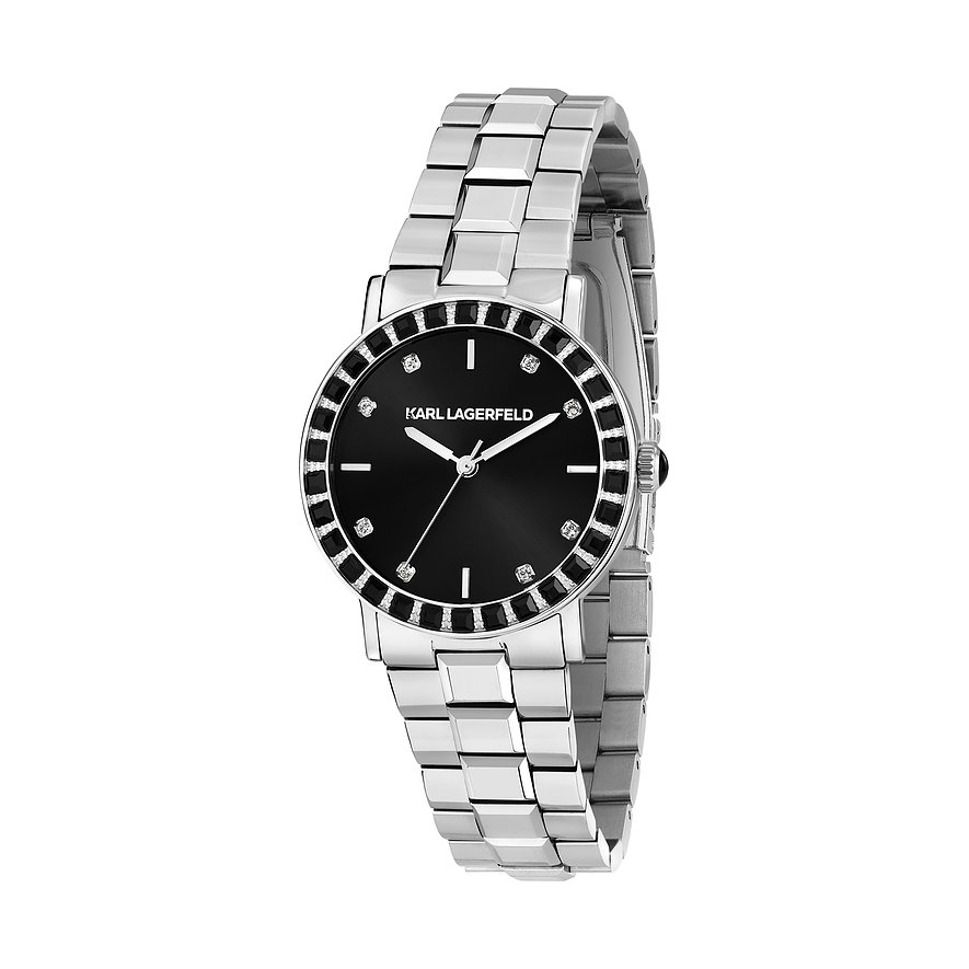 Karl Lagerfeld Damenuhr R0553100510, Damen, Edelstahl, Armband: Edelstahl, Quarz, analog
