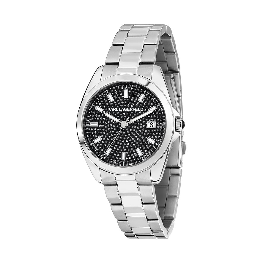 Karl Lagerfeld Damenuhr R0553101508, Damen, Edelstahl, Armband: Edelstahl, Quarz, analog