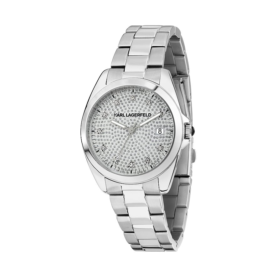 Karl Lagerfeld Damenuhr R0553101509, Damen, Edelstahl, Armband: Edelstahl, Quarz, analog