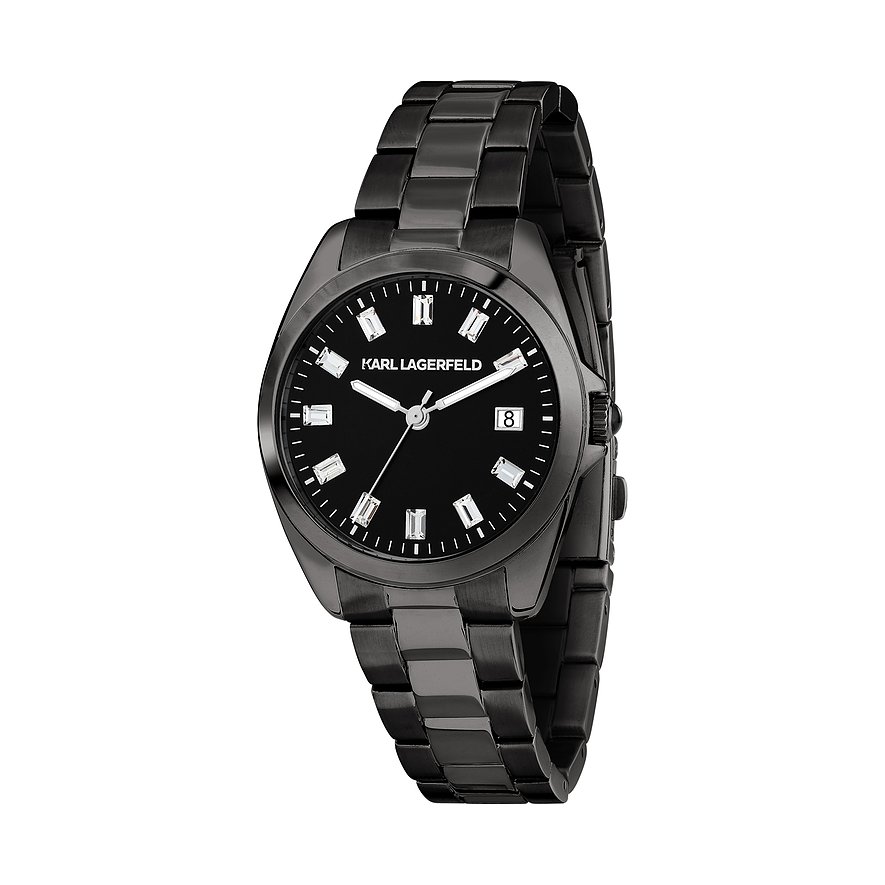 Karl Lagerfeld Damenuhr R0553101513, Damen, Edelstahl, Armband: Edelstahl, Quarz, analog