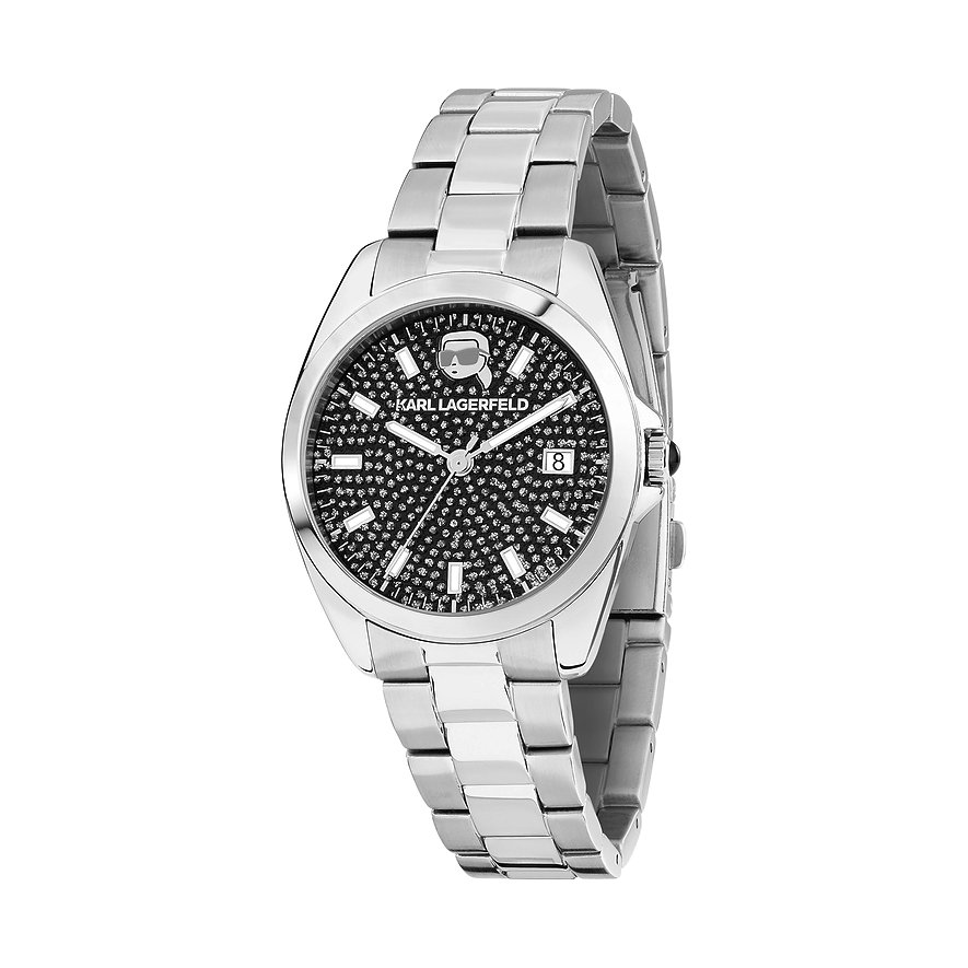 Karl Lagerfeld Damenuhr R0553101515, Damen, Edelstahl, Armband: Edelstahl, Quarz, analog