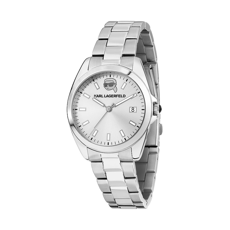 Karl Lagerfeld Damenuhr R0553101517, Damen, Edelstahl, Armband: Edelstahl, Quarz, analog