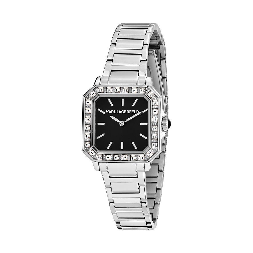 Karl Lagerfeld Damenuhr R0553102502, Damen, Edelstahl, Armband: Edelstahl, Quarz, analog