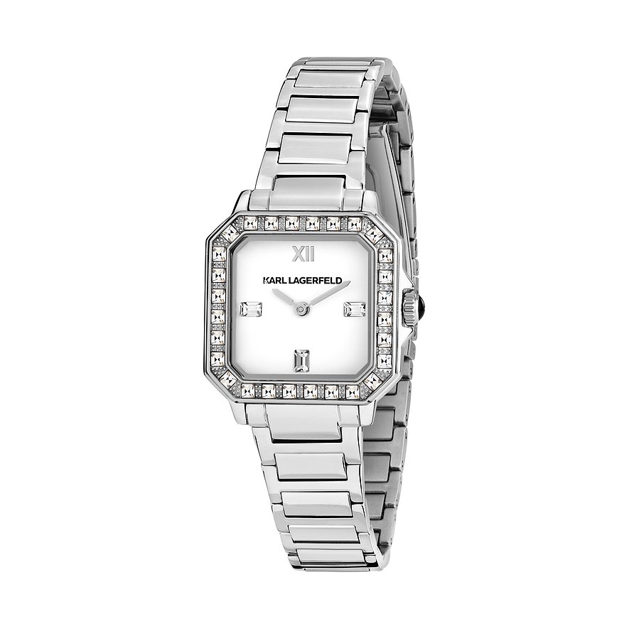Karl Lagerfeld Damenuhr R0553102503, Damen, Edelstahl, Armband: Edelstahl, Quarz, analog