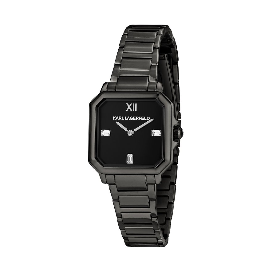 Karl Lagerfeld Damenuhr R0553102504, Damen, Edelstahl, Armband: Edelstahl, Quarz, analog