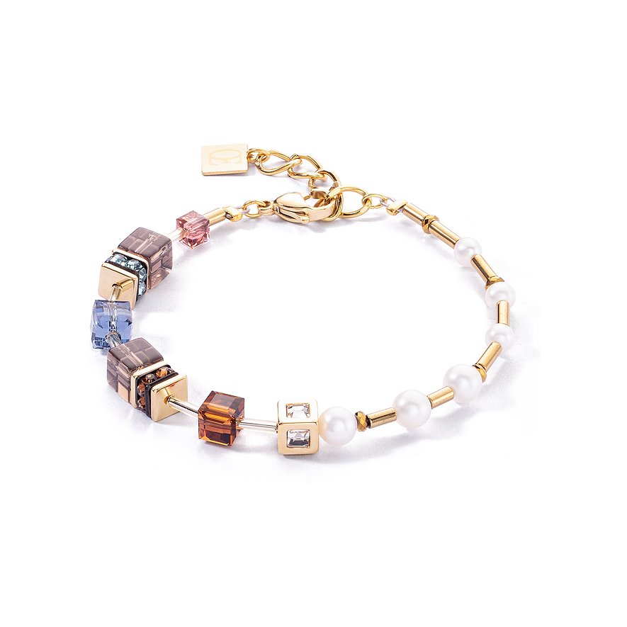 Coeur de Lion Armband, Süßwasserperle, Damen, Edelstahl, mehrfarbig