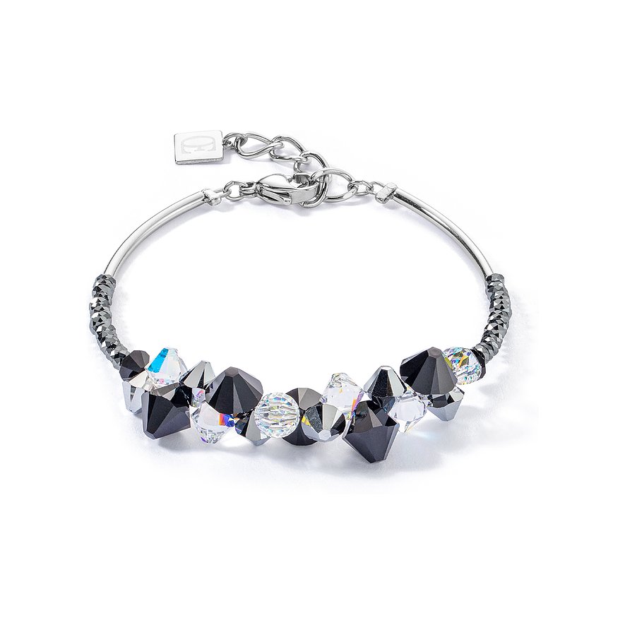 Coeur de Lion Armband, Hämatit, Damen, Edelstahl, schwarz