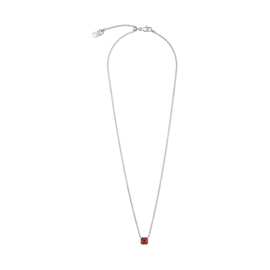 Coeur de Lion rustfrit stål sæt med rød sten.