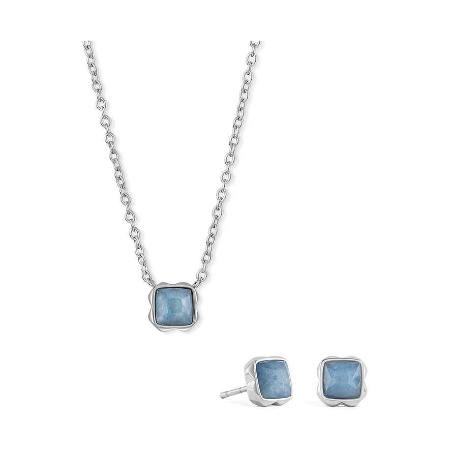 Coeur de Lion Schmuck-Set, Damen, Edelstahl, blau