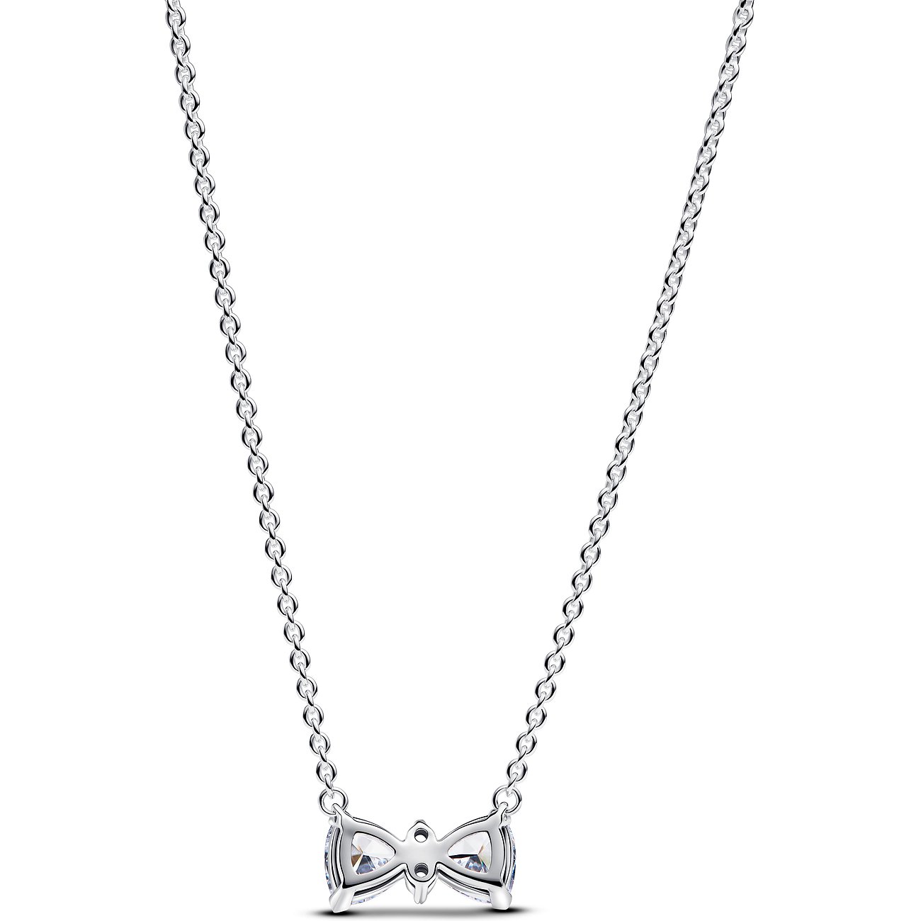 Pandora Silber 925 Halskette mit Zirkonia Anhänger.