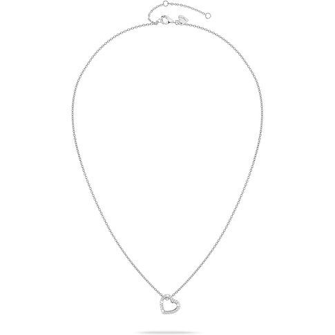 Tamaris ketting van 925 zilver met zirkonia in hartdesign.