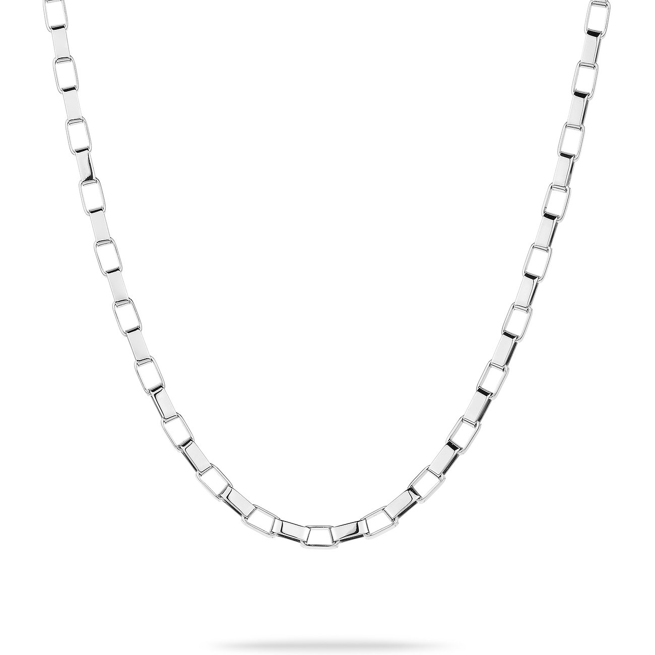 Tamaris Halsschmuck aus Edelstahl mit rechteckigen Gliedern.