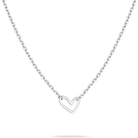 Tamaris roestvrijstalen ketting met hartvormige hanger.