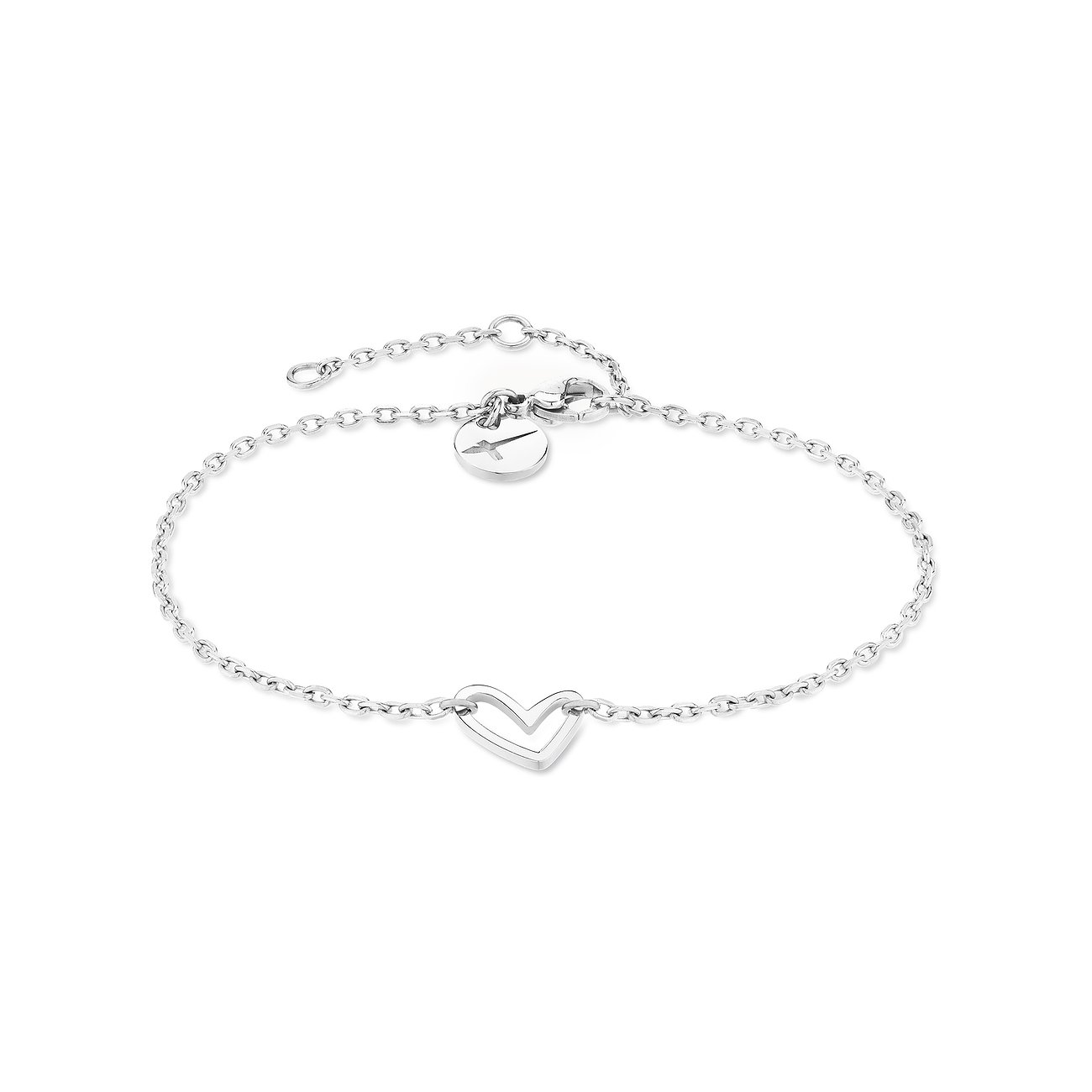 Tamaris Armband aus Edelstahl mit Herz-Anhänger.