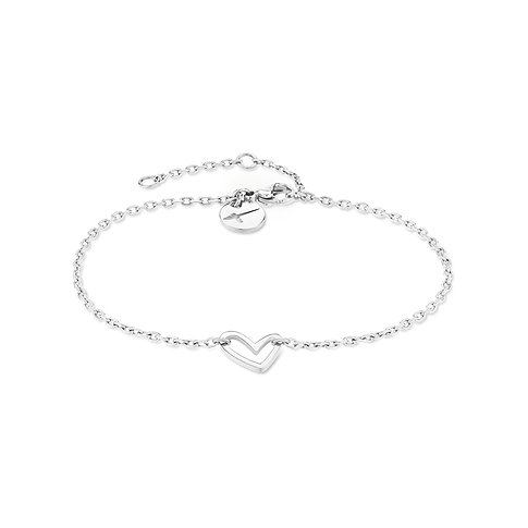 Tamaris Armband aus Edelstahl mit Herz-Anhänger.