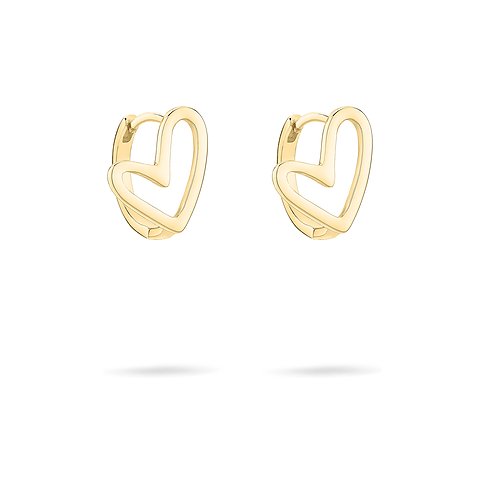 Tamaris Ohrringe aus Edelstahl, goldfarben, Herzform.