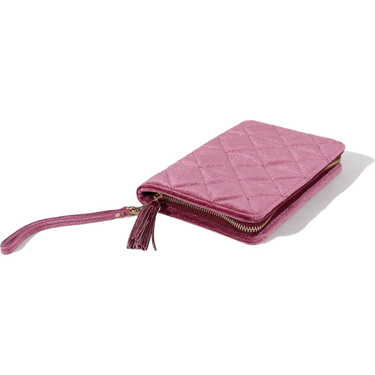 Friedrich23 Pochette aus Samt, gesteppt, mit Quasten.