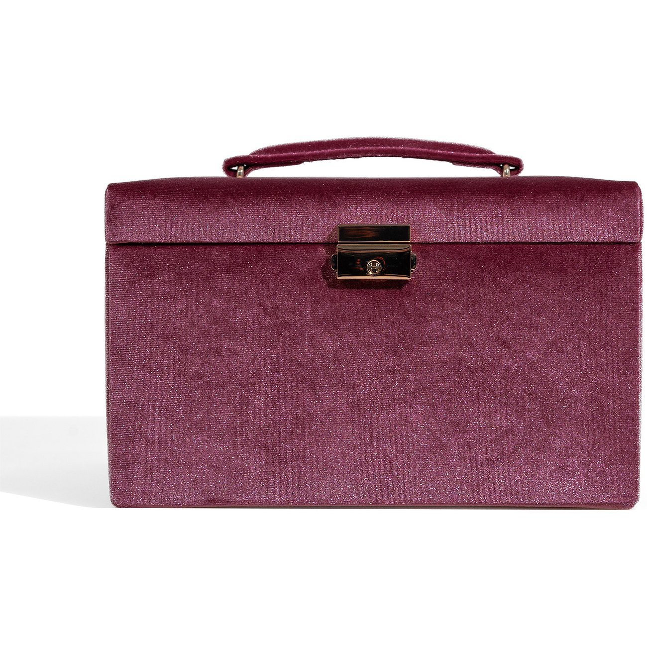 Friedrich23 Schmuckkästchen aus Samt, mit goldfarbenem Verschluss.