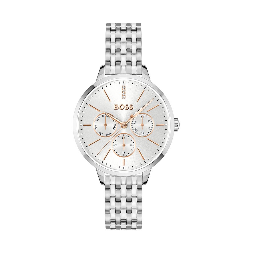 Boss Damenuhr Symphony Le 1502781, Damen, Edelstahl, Armband: Edelstahl, Quarz
