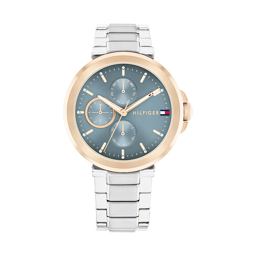 Tommy Hilfiger Damenuhr Lori 1782754, Damen, Edelstahl, Armband: Edelstahl, Quarz, analog