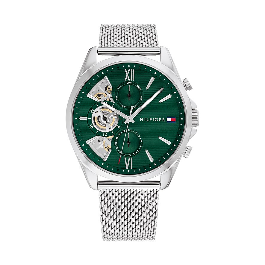 Tommy Hilfiger Herrenuhr Baker 1710647, Herren, Edelstahl, Armband: Edelstahl, Quarz, analog