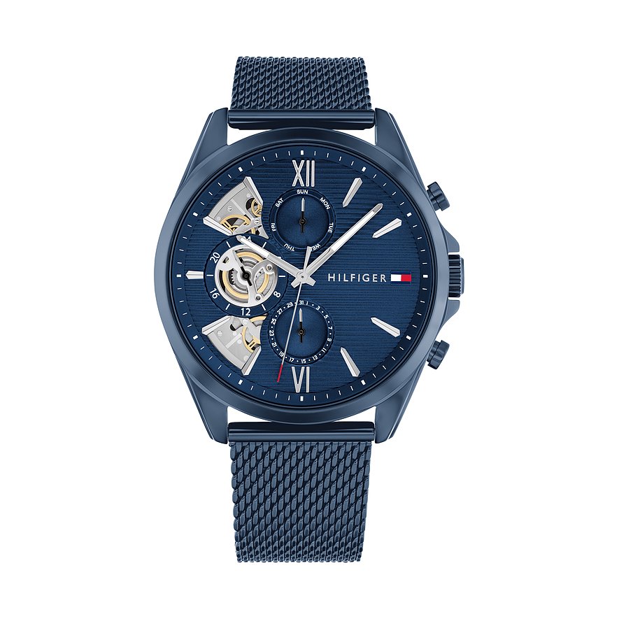 Tommy Hilfiger Herrenuhr Baker 1710648, Herren, Edelstahl, Armband: Edelstahl, Quarz, analog