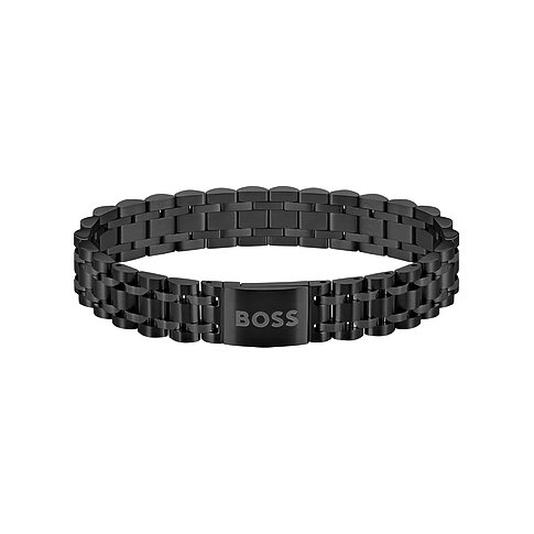Boss Armband aus Edelstahl mit Gliederketten-Design.