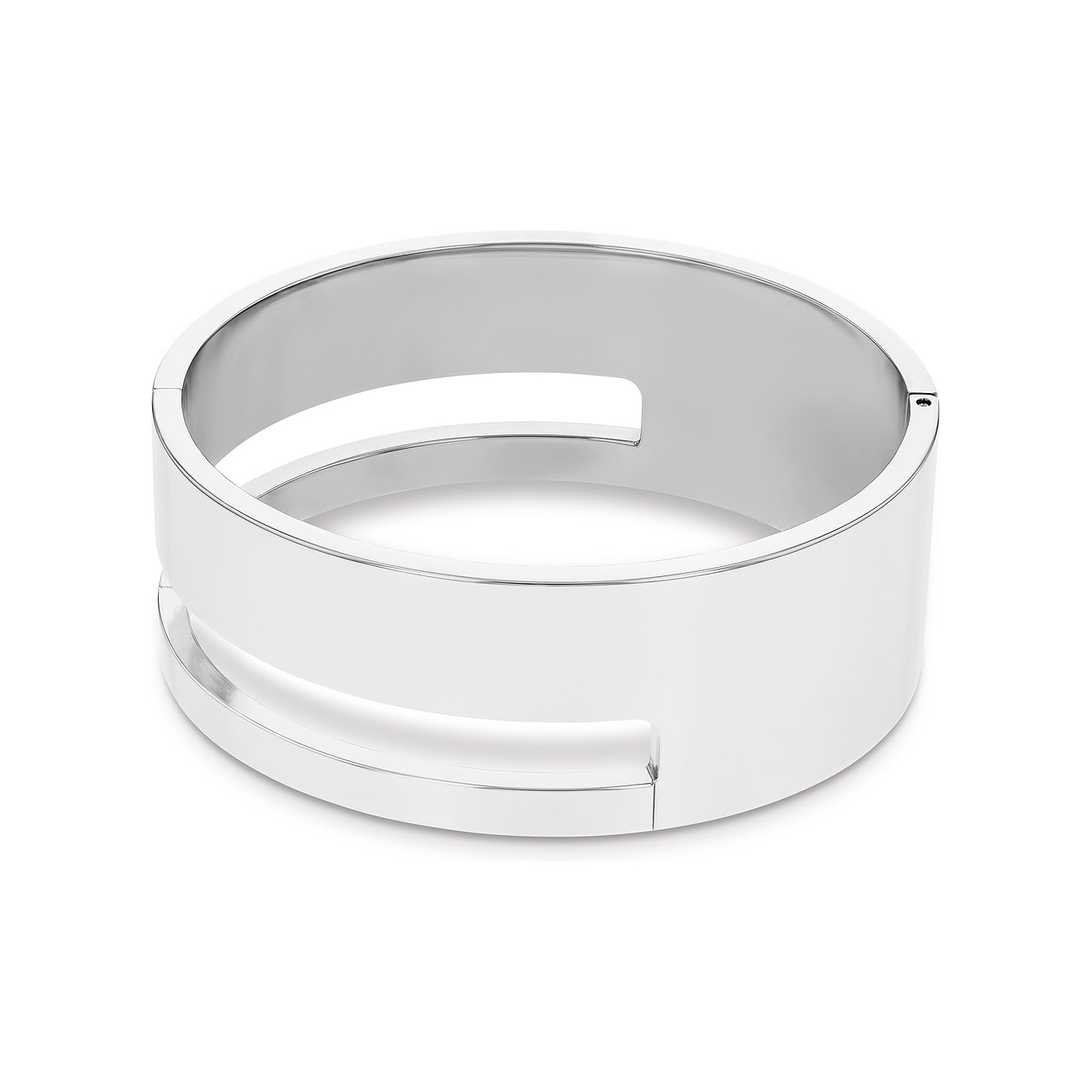 Calvin Klein Armband aus Edelstahl, silberfarben, mit G-förmigem Ausschnitt.