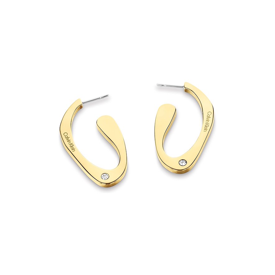 Calvin Klein Ohrstecker HARMONIOUS CONNECTION, Kristall, Damen, Edelstahl, gold