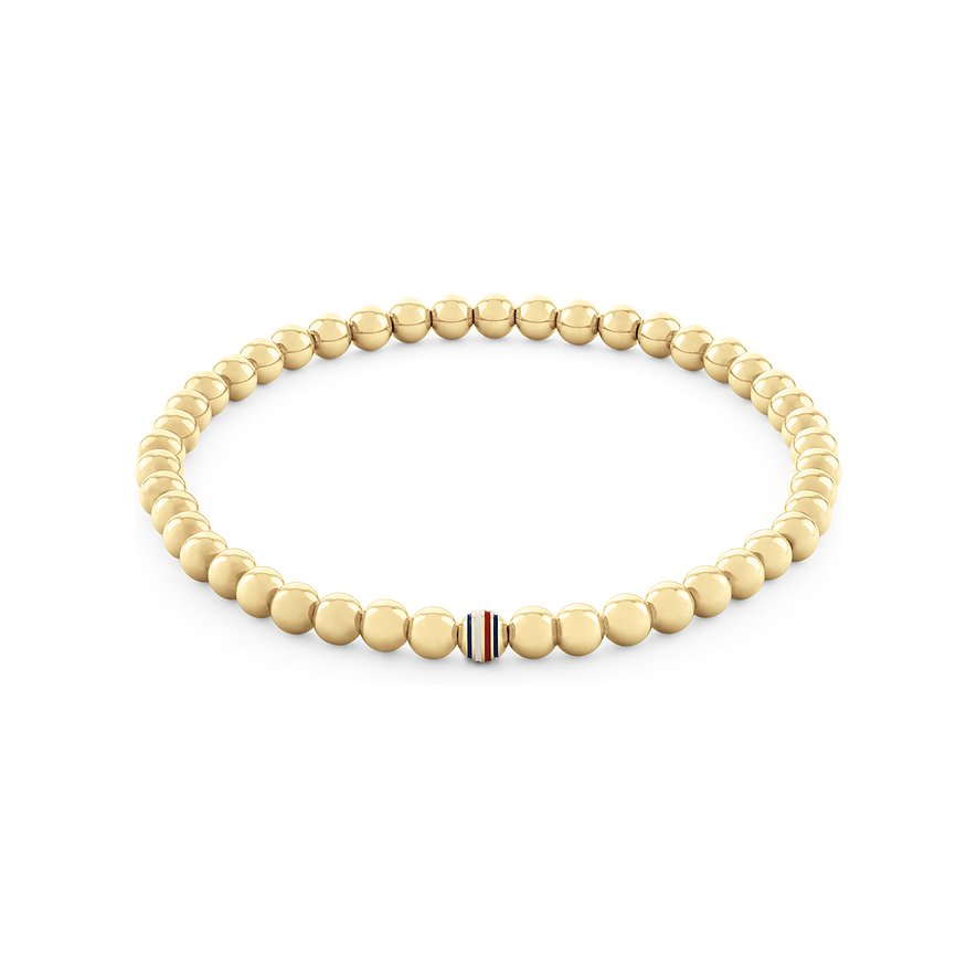 Tommy Hilfiger Armband METAL BEADS, Damen, Edelstahl, gold