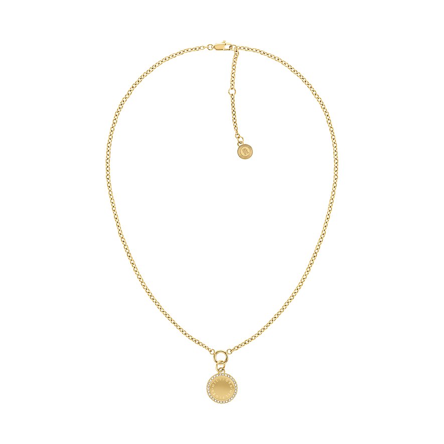 Tommy Hilfiger Kette MINI CRYSTALS, Kristall, Damen, Edelstahl, gold