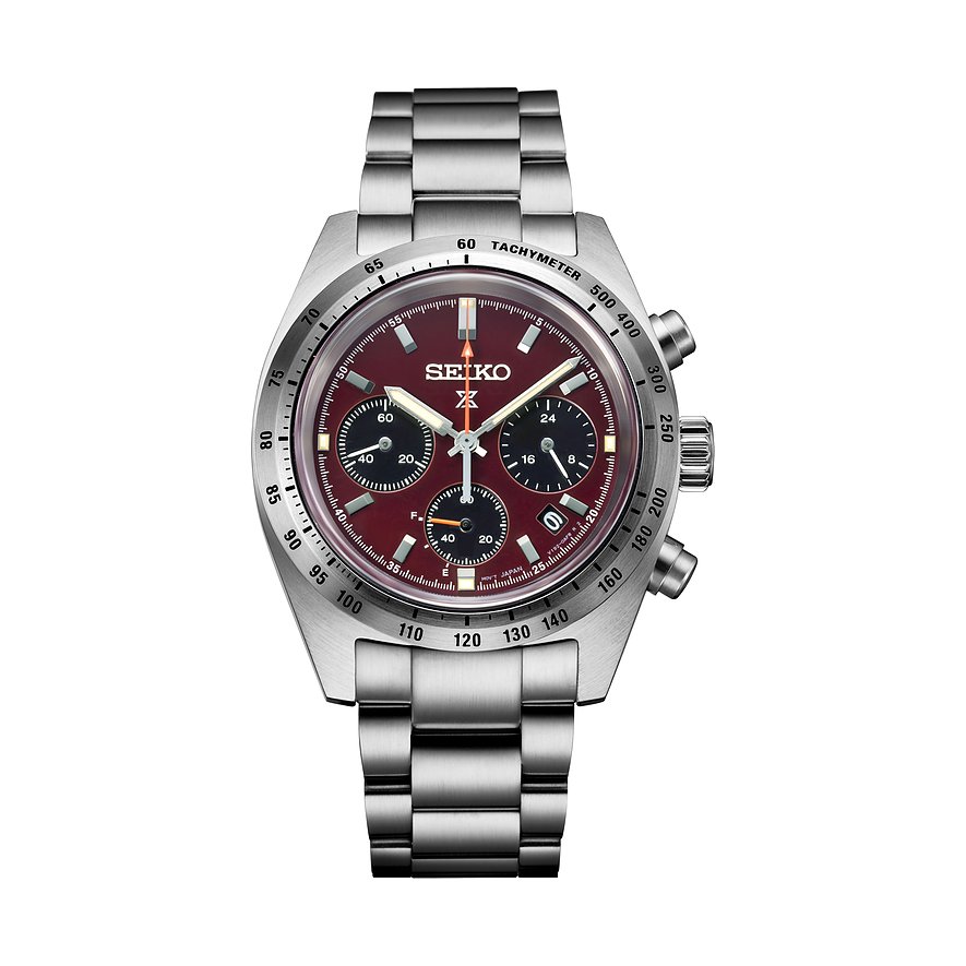Seiko Uhren-Set inkl. Wechselarmband Speedtimer SSC953P1, Herren, Edelstahl, Armband: Edelstahl, Solar, analog