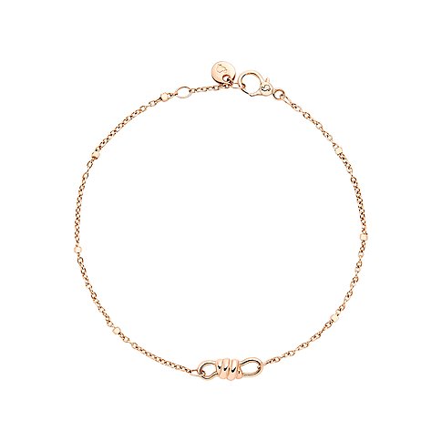 DoDo Armband aus 375 Roségold mit geflochtenem Element.