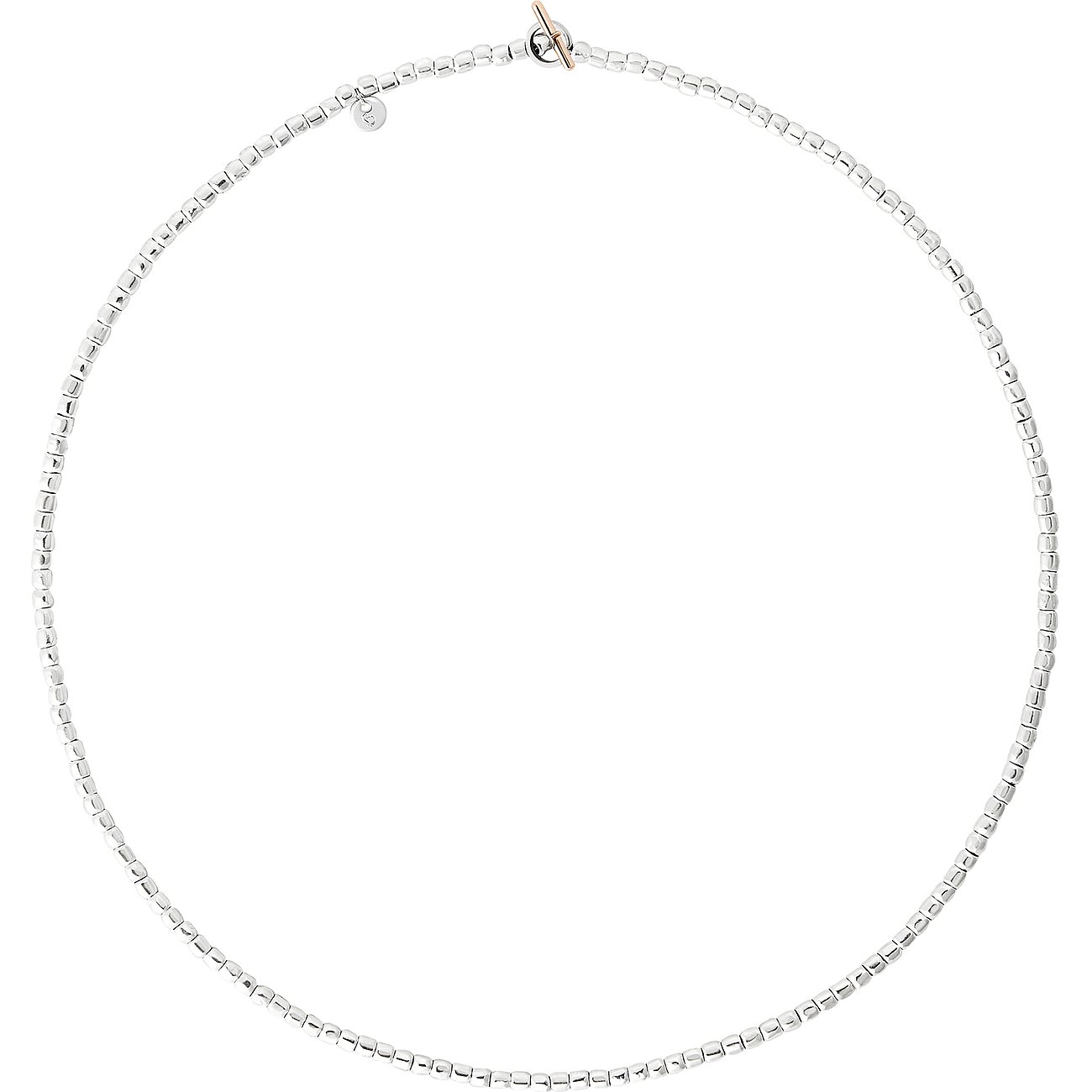 DoDo Halsschmuck aus 925er Silber mit kleinen Würfelperlen und Toggle-Verschluss.