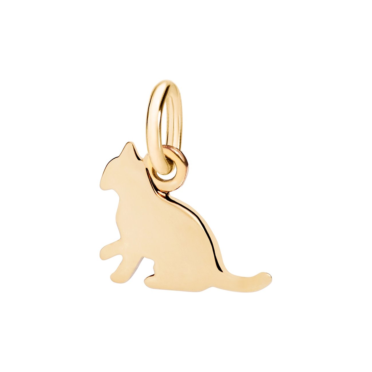 DoDo hanger van 750 geel goud, katvorm.