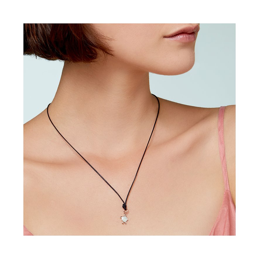 DoDo Anhänger aus 375 Roségold mit Emaille.