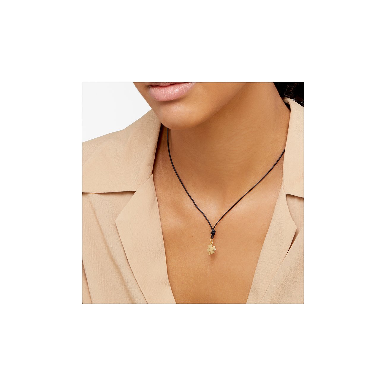 DoDo Anhänger aus 750 Gelbgold mit Kleeblatt-Motiv.