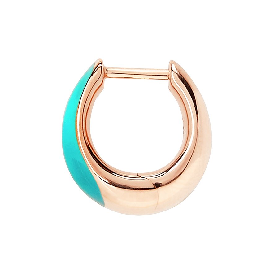 DoDo Einzelner Ohrschmuck Rondelle, Damen, 925er Silber, bicolor