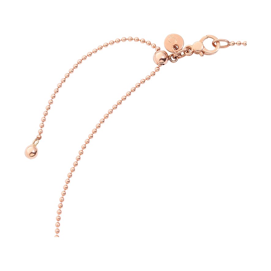 DoDo ketting van 9 karaat roségoud met diamanten.