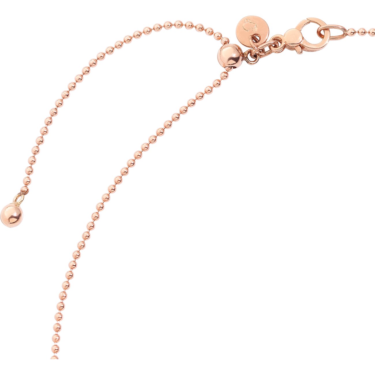 DoDo ketting van 9 karaat roségoud met diamanten.