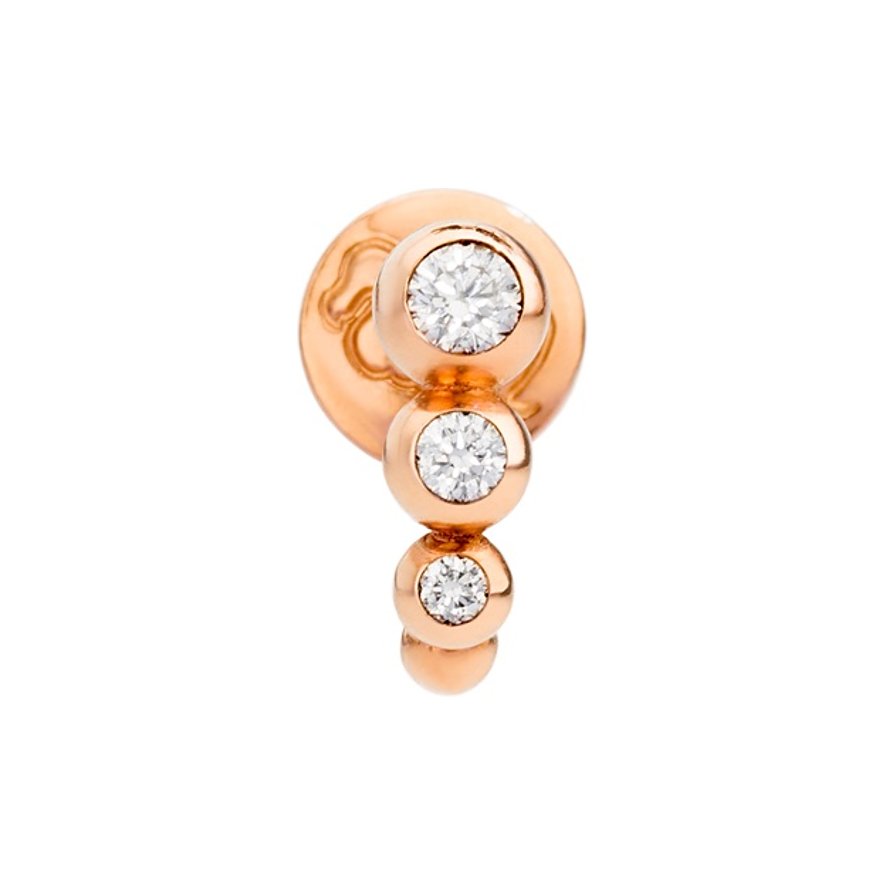 DoDo Einzelner Ohrschmuck Bollicine, Damen, 375er Roségold, roségold