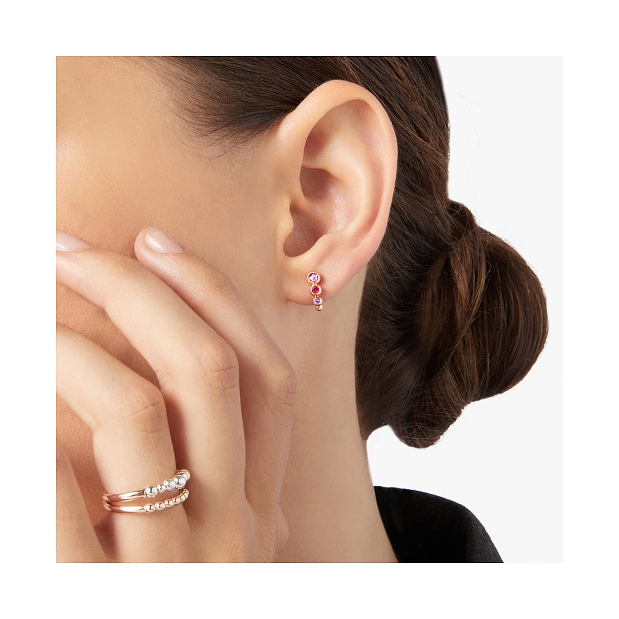 DoDo oorbellen van 375 roségoud met saffieren.