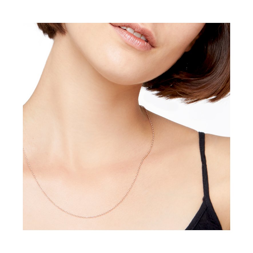 DoDo halsketting van 375 roségoud met een fijne ketting.