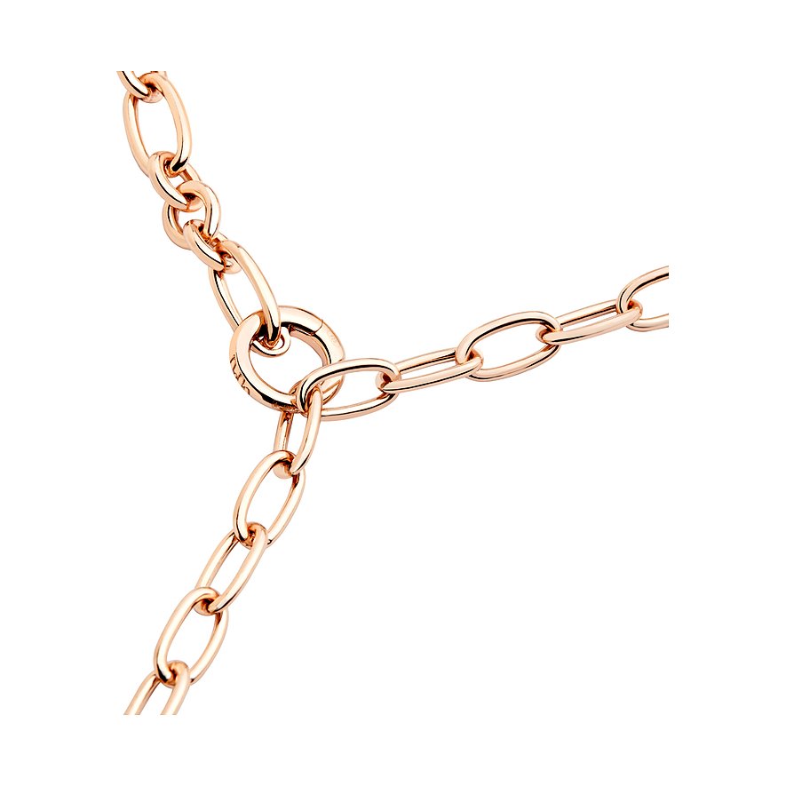DoDo halsketting van 925 zilver, rosékleurig, met ovale schakels.