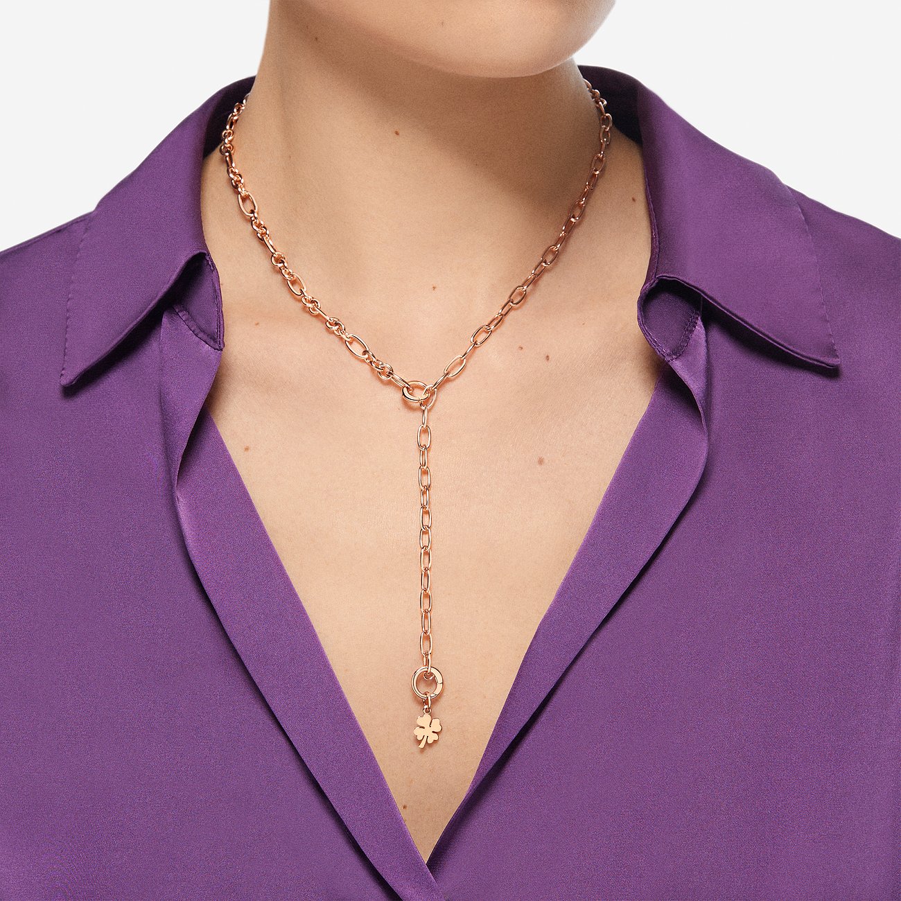 DoDo ketting van 925 zilver met klaverbedel.