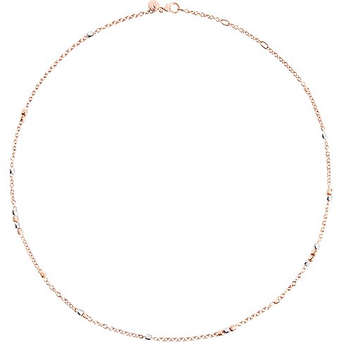 DoDo Halsschmuck aus 375 Roségold und 925 Silber mit abwechselnden Kugeln.