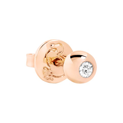 DoDo 375 Roségold Ohrstecker mit Diamant.