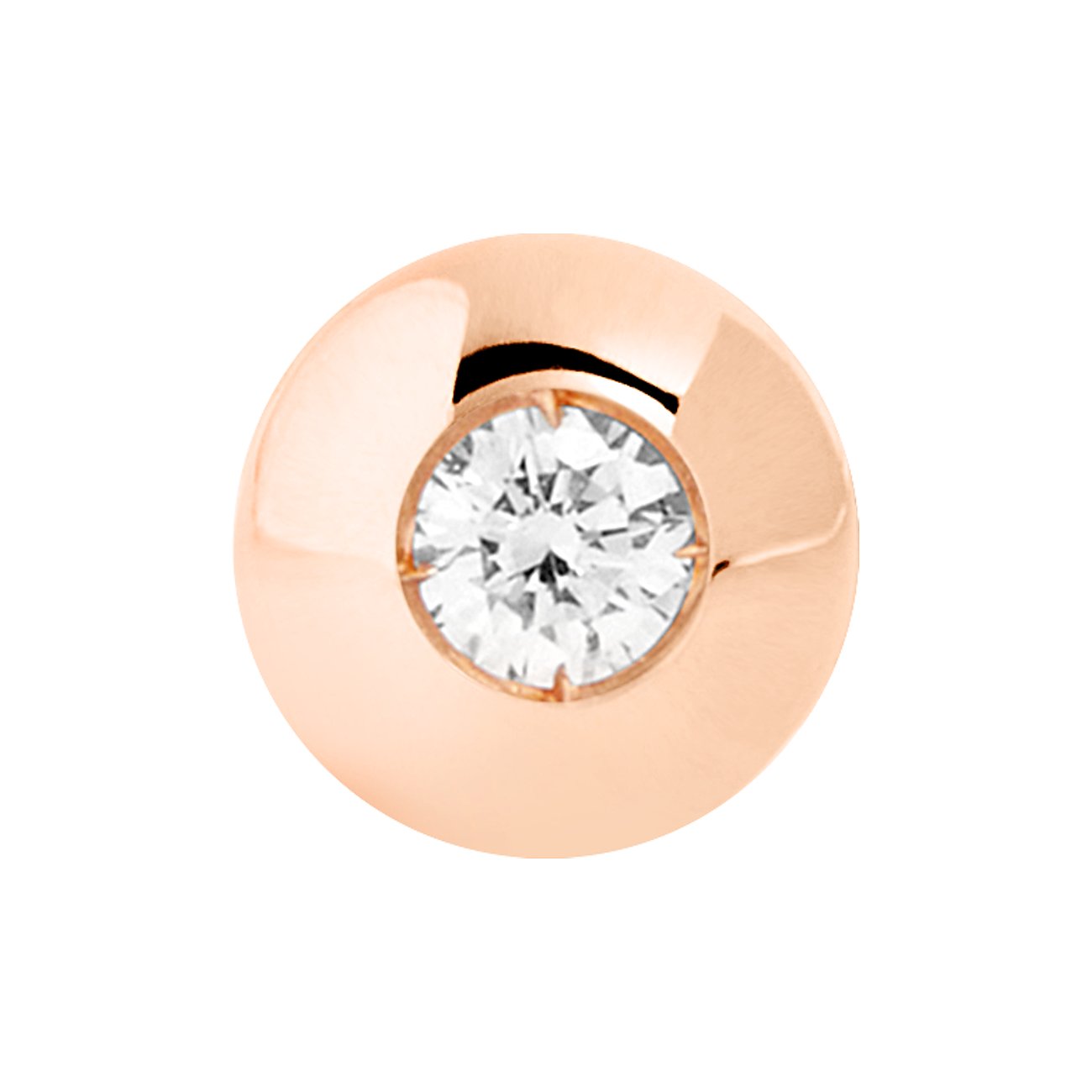 DoDo Ohrstecker aus 375 Roségold mit Diamant.