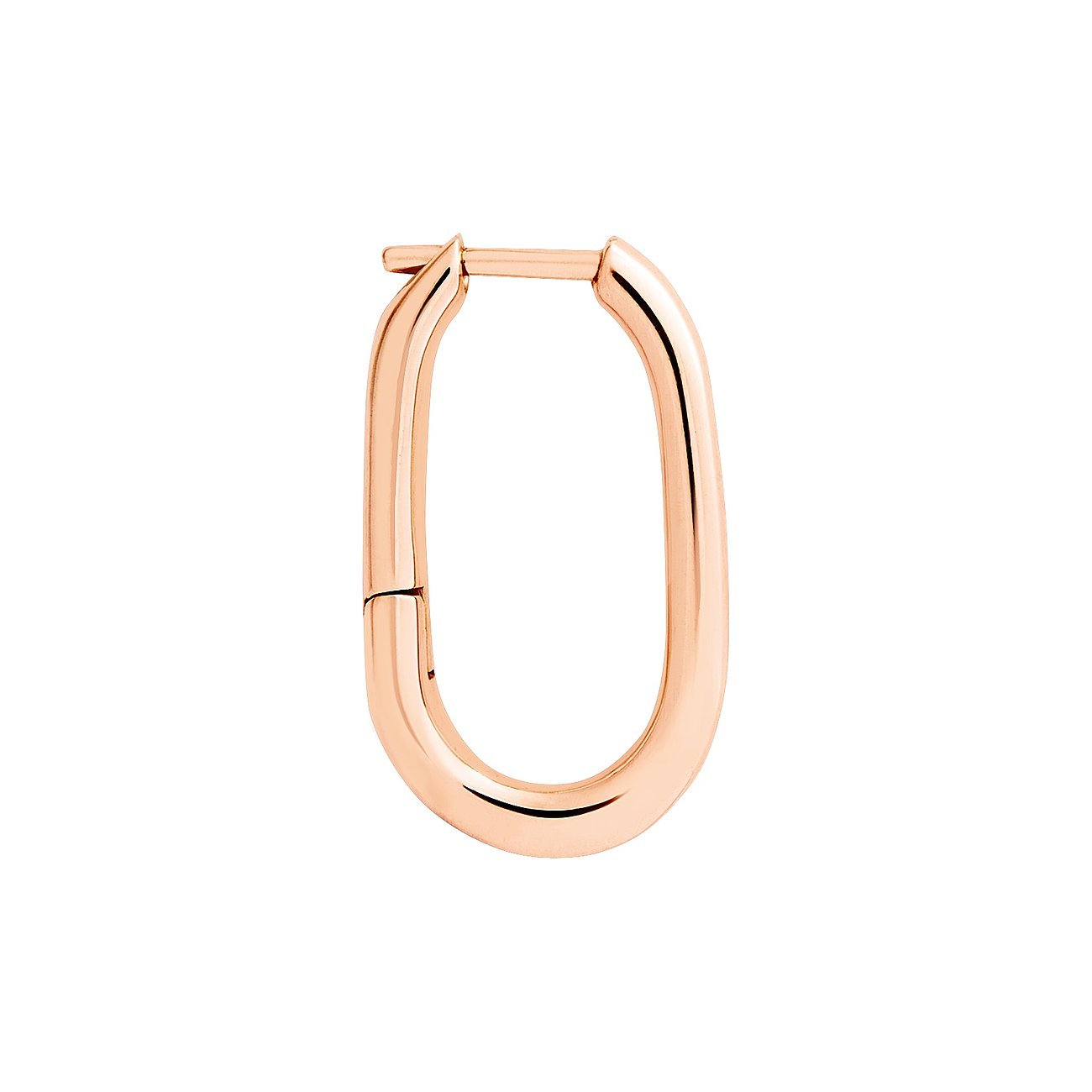 DoDo Ohrring aus 375 Roségold, oval.